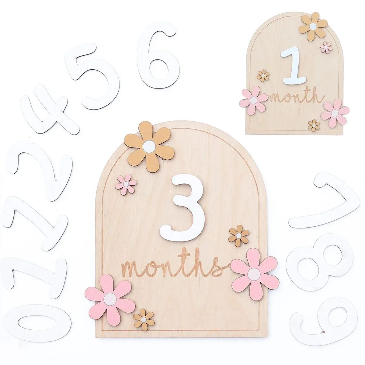 Wooden Baby Monthly Milestone  - đánh giá và giá Photography Cheat Sheet