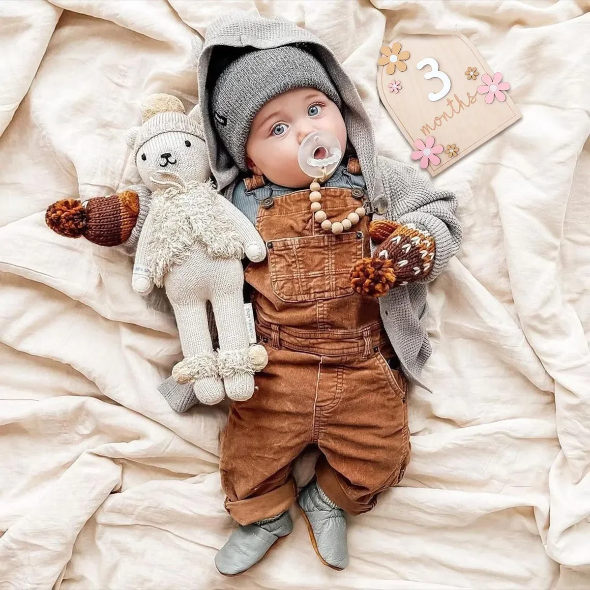 Wooden Baby Monthly Milestone  - đánh giá và giá Photography Cheat Sheet