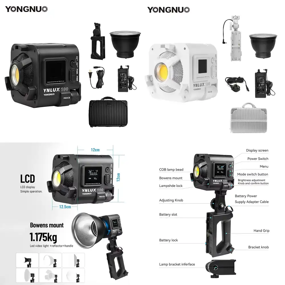 YONGNUO YNLUX100 100W 3200K-56 - đánh giá và giá Photography Studio