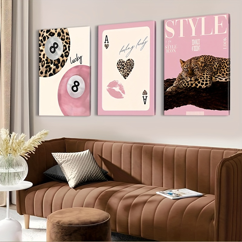 3pcs Leopard Cheetah Canvas Wa - đánh giá và giá Photography Types