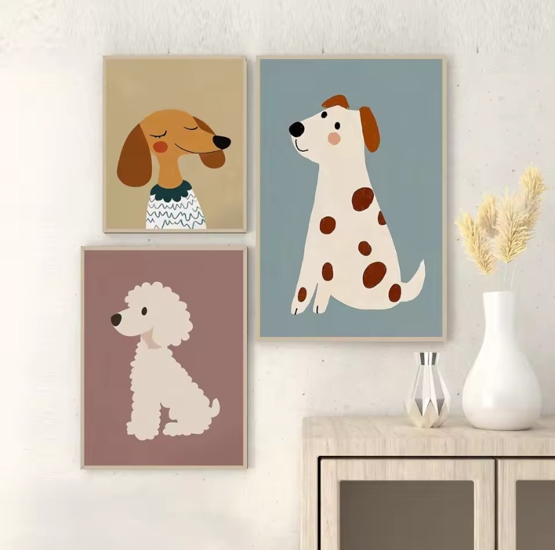 Colorful Cartoon Dog Illustrat - đánh giá và giá Photography Types