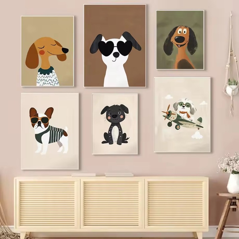 Colorful Cartoon Dog Illustrat - đánh giá và giá Photography Types