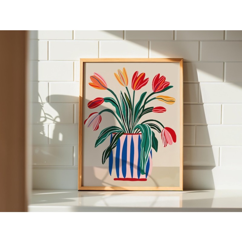 2pcs Tulip Flowers Canvas Wall - đánh giá và giá Photography Types