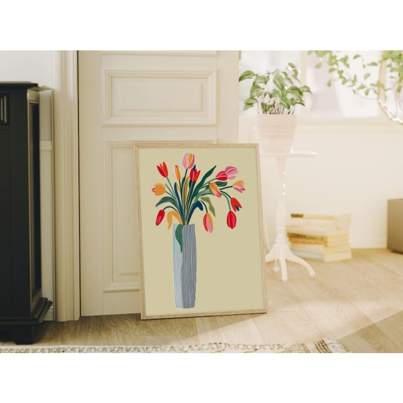 2pcs Tulip Flowers Canvas Wall - đánh giá và giá Photography Types