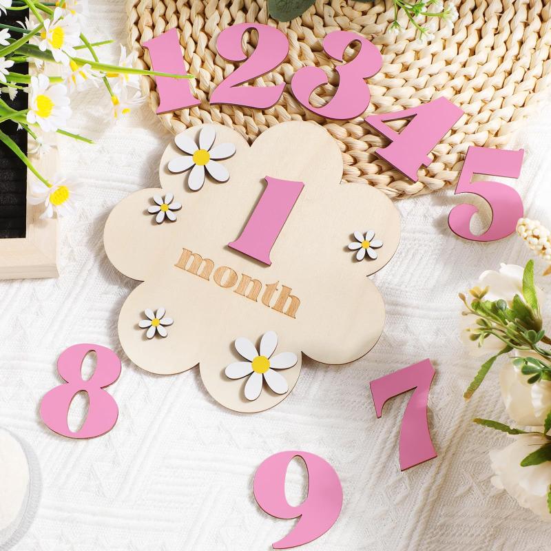 Wooden Baby Monthly Milestone  - đánh giá và giá Photography Cheat Sheet